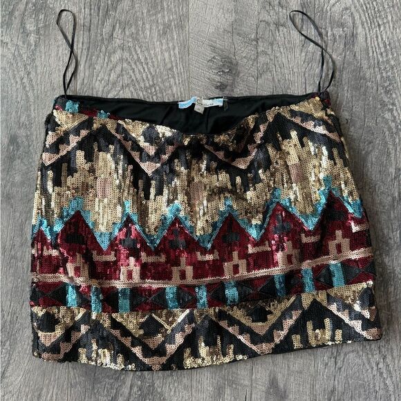 Cecico Multicolored Sequin Mini Skirt for Cocktail Night Out - Picture 1 of 2